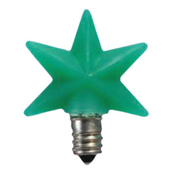 "Medium Green Star" Candelabra Screw Base